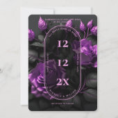 Elegant Gothic Wedding Floral Boho Lila Rose Save The Date (Vorderseite)