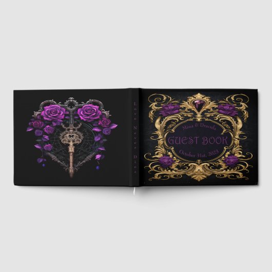 Elegant Gothic Wedding Gästebuch (Voll)