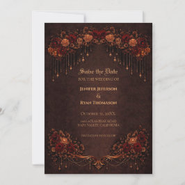 Elegant Gothic wedding save the date invitation Ankündigung
