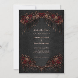 Elegant Gothic wedding save the date invitation Ankündigung