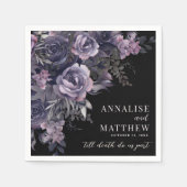 Elegant Gothic Wedding Serviette (Vorderseite)