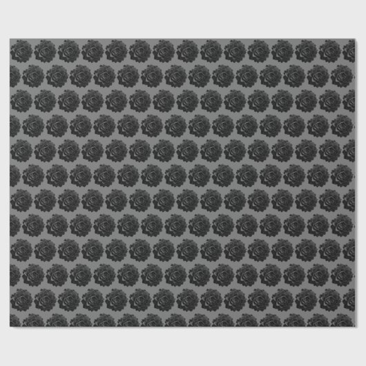 Elegant Gotische Blumen Geschenkpapier (Flach)