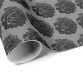 Elegant Gotische Blumen Geschenkpapier (Rolleneckpunkt)