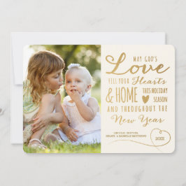 Elegant Gottes Liebe Gold Art Weihnachtsweihnachts Feiertagskarte