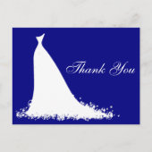 Elegant Gown Brautparty Vielen Dank Postkarte (Vorderseite)