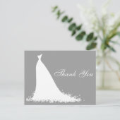 Elegant Gown Brautparty Vielen Dank Postkarte (Stehend Vorderseite)