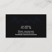 Elegant gown silhouette visitenkarte (Rückseite)