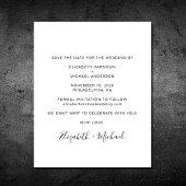 Elegant Gown Tuxedo Budget Save the Date