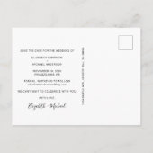 Elegant Gown Tuxedo Watercolor Ankündigungspostkarte (Rückseite)