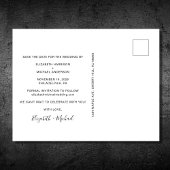 Elegant Gown Tuxedo Watercolor Ankündigungspostkarte