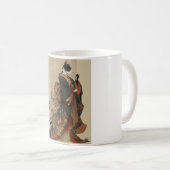 "Elegant Grace" Japanese Cat in Kimono Art Kaffeetasse (VorderseiteRechts)
