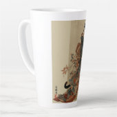 "Elegant Grace" Japanese Cat in Kimono Art Milchtasse (Linke Ecke)