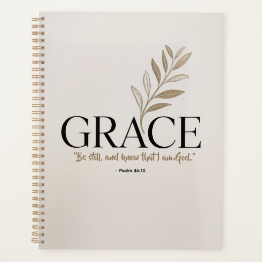 Elegant "Grace" Word Art -  Planer (Vorderseite)