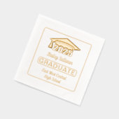 Elegant Grad Cap 2025 Graduate Servietten Mit Folie (Links)