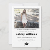 Elegant GRAD Class of 2025 white Abschluss Foto Ankündigung (Rückseite)