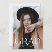 Elegant Grad Foto Abschluss Ankündigung (Vorderseite)