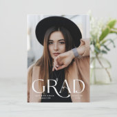 Elegant Grad Foto Abschluss Ankündigung (Stehend Vorderseite)