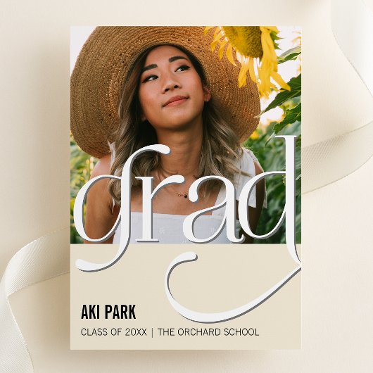 Elegant Grad, Foto Abschluss Ankündigung