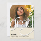 Elegant Grad, Foto Abschluss Ankündigung (Vorderseite)