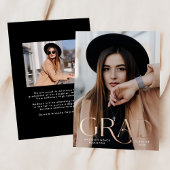 Elegant Grad Foto Foil Abschluss Ankündigung