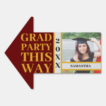 Elegant Grad Foto Party Yard Sign
