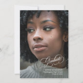 Elegant Grad | Photo and Modern Calligraphy Ankündigung (Vorderseite)