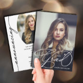 Elegant Grad Script Foto Abschluss Ankündigung