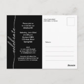 Elegant Grad Script Foto Abschluss Postkarte (Rückseite)