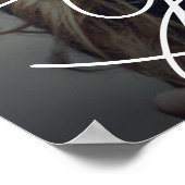 Elegant Grad Script Foto Graduation Party Poster (Ecke)