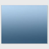 Elegant Gradient Blue Geschenkpapier (Flach)