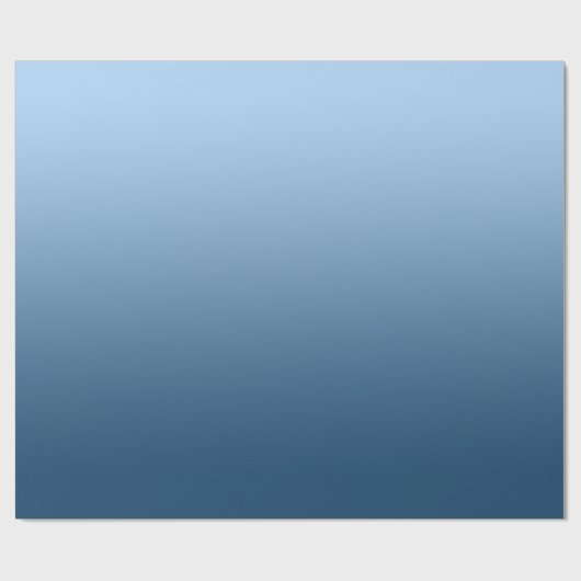 Elegant Gradient Blue Geschenkpapier (Flach)