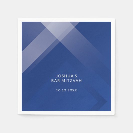 Elegant Gradient Monogram Bar Mitzvah Serviette (Vorderseite)