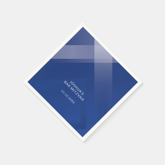 Elegant Gradient Monogram Bar Mitzvah Serviette (Ecke)