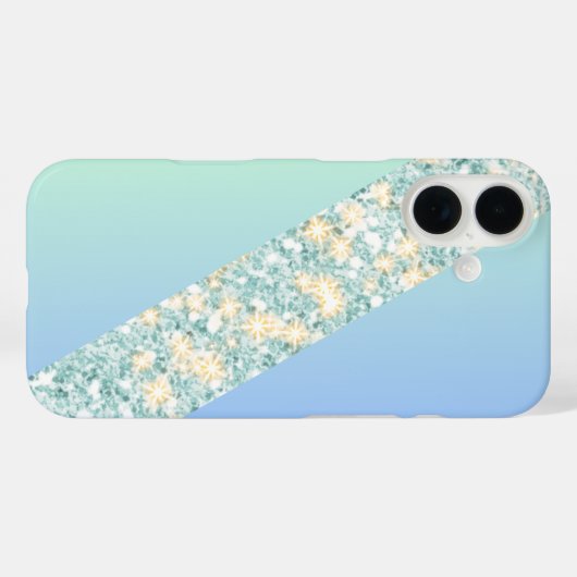 Elegant Gradient Sparkle Case-Mate iPhone Hülle (Rückseite (Horizontal))