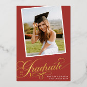 Elegant Graduate | Ankündigung von Abschlüssen (Vorderseite)