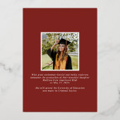 Elegant Graduate | Ankündigung von Abschlüssen (Rückseite)