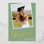 Elegant Graduate | Ankündigung von Abschlüssen (Vorderseite)