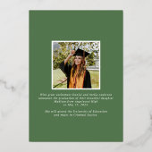 Elegant Graduate | Ankündigung von Abschlüssen (Rückseite)