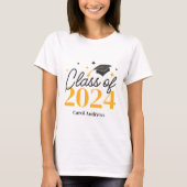 Elegant Graduate Class of 2024 Keepake Abschluss T-Shirt (Vorderseite)