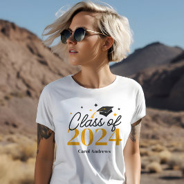 Elegant Graduate Class of 2024 Keepake Abschluss T-Shirt