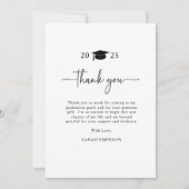 Elegant Graduate Dankeskarte (Vorderseite)