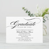 Elegant Graduate | Einladung zur Graduiertenpartei (Stehend Vorderseite)