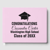 Elegant Graduate Girl Grad Gästebuch (Vorderseite)