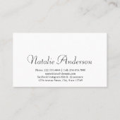 Elegant Graduate Name Calling Card – Class of 2026 Telefonnummerkarte (Rückseite)