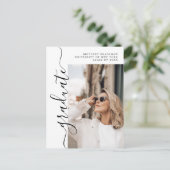 Elegant Graduate Name Class of Foto Abschluss Postkarte (Stehend Vorderseite)