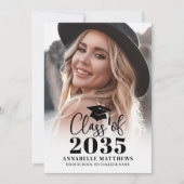 Elegant Graduate Simple Photo Collage Graduation Ankündigung (Vorderseite)