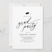 Elegant Graduation Announcement & Party Invite Einladung (Rückseite)