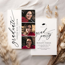 Elegant Graduation Announcement & Party Invite Einladung
