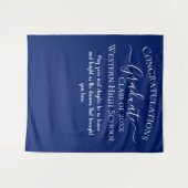 Elegant Graduation Celebration Design Wandteppich (Vorderseite (Horizontal))