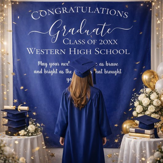 Elegant Graduation Celebration Design Wandteppich